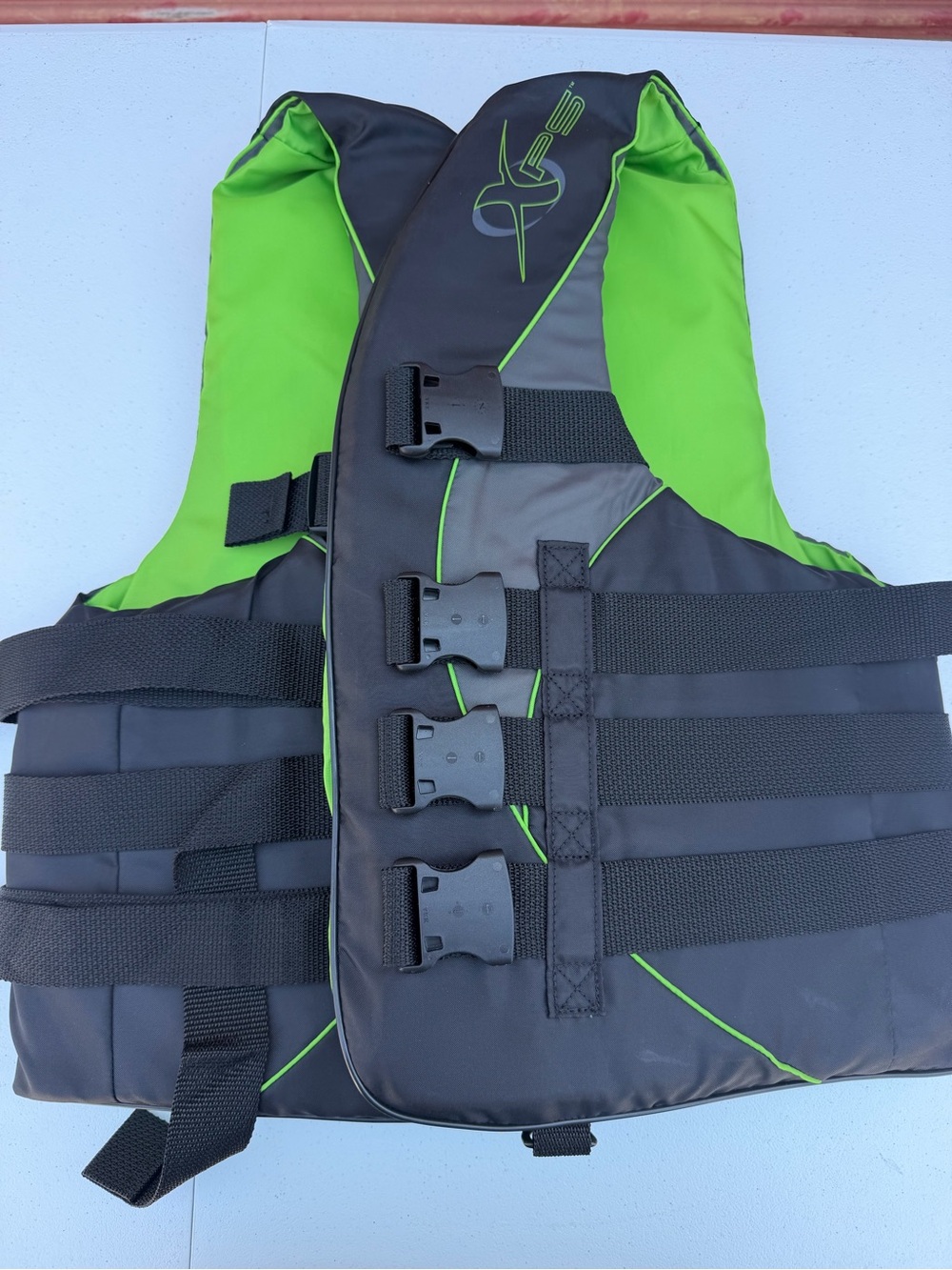XPS Life Jacket XXL/XXXL Mens Black Green Nylon USCG Type III